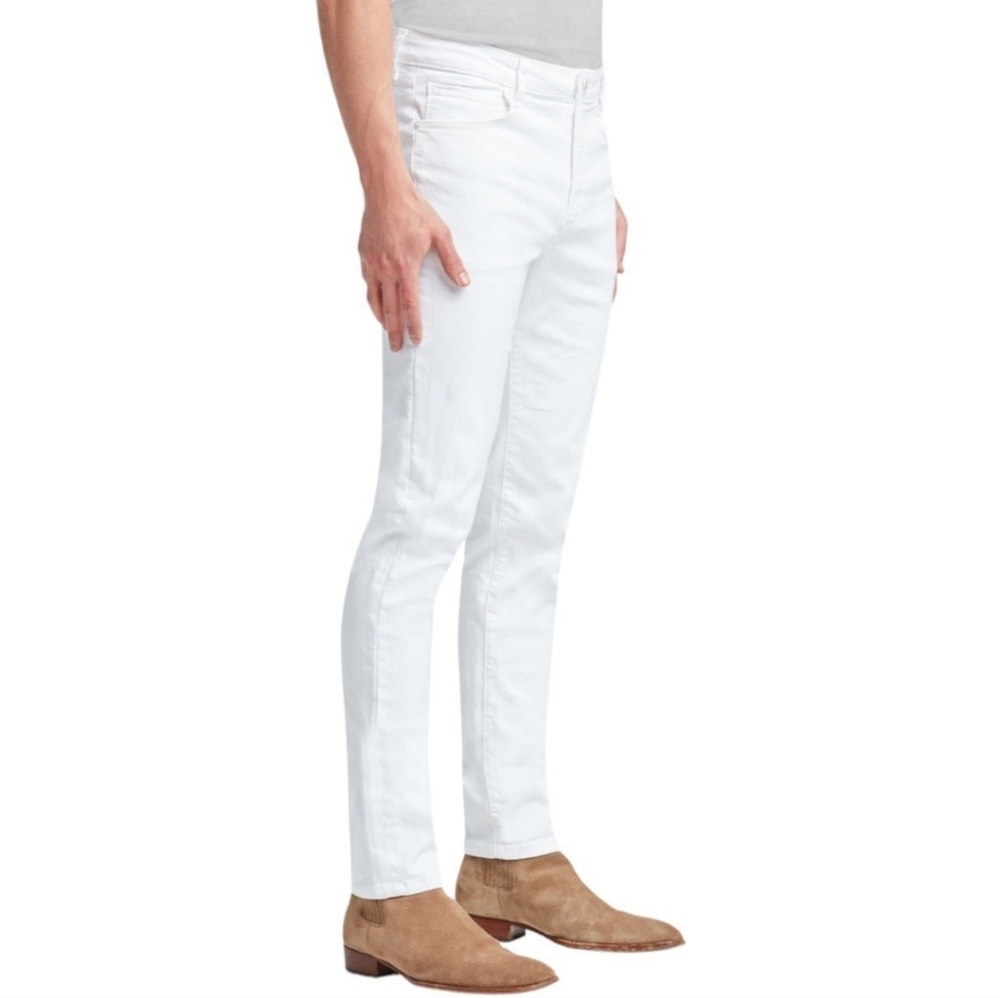 MONFRERE Brando Blanc Slim Optic White Jean In Exclusive Japanese Denim